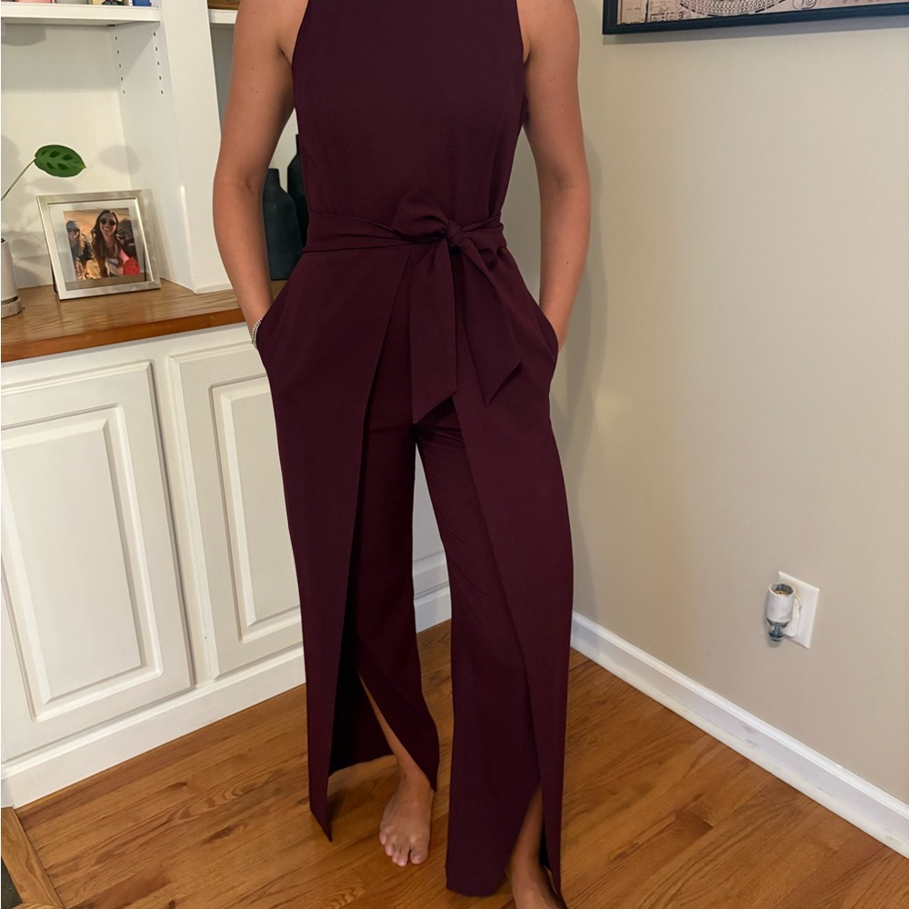 INC International Concepts Wine Jumpsuit